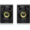 HERCULES DJMONITOR 42 - Enceintes De Monitoring Actives - 2 X 20W RMS - Woofer De 4'' - Caisson En Bois MDF 9mm - Noir