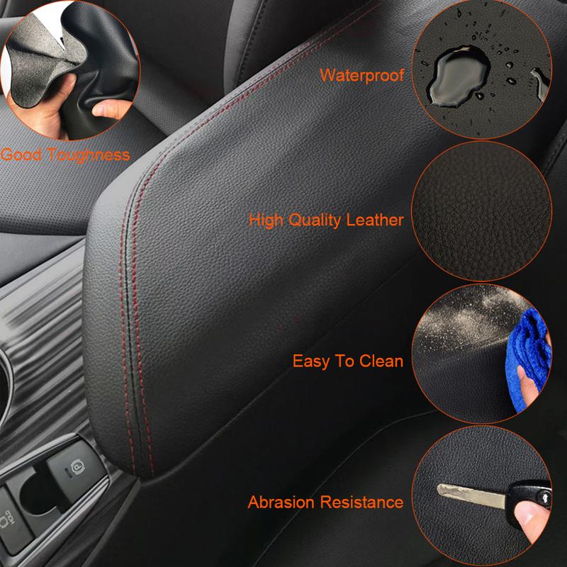 For Toyota Camry 2018- Car Armrest Box Cover Artificial Leather Auto Armrest Cover Trim Center Console Lid Protector Pad