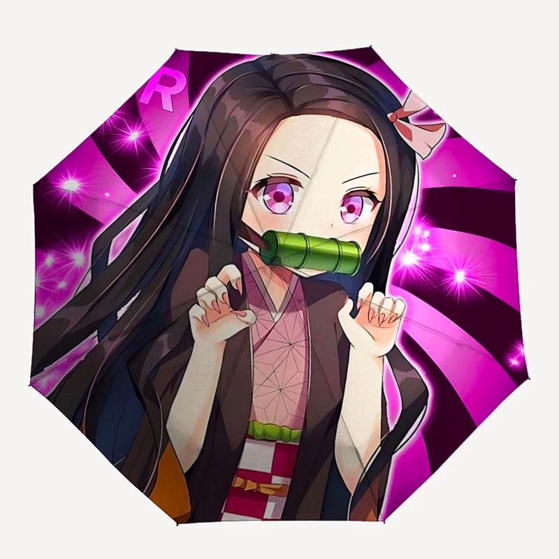 1pc Kaguya-sama Love Is War Inspired Automatic Opening Folding Umbrella with Bamboo Handle Perfect for Fans, Travelers, and Daily Use.L005
