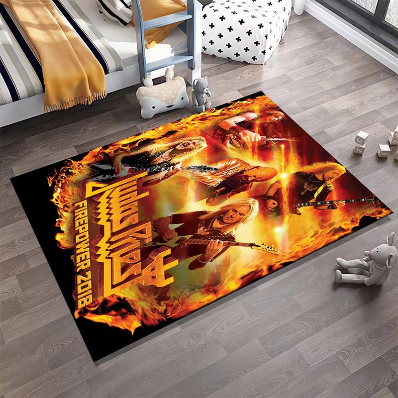 Judas Priest Firepower 2018 Design Rug Non-slip rug suitable for living room and bedroom sofas