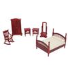 6 шт. деревянная миниатюрная мебель набор винтажная реалистичная изысканная мебель для спальни своими руками для 1:12 кукол