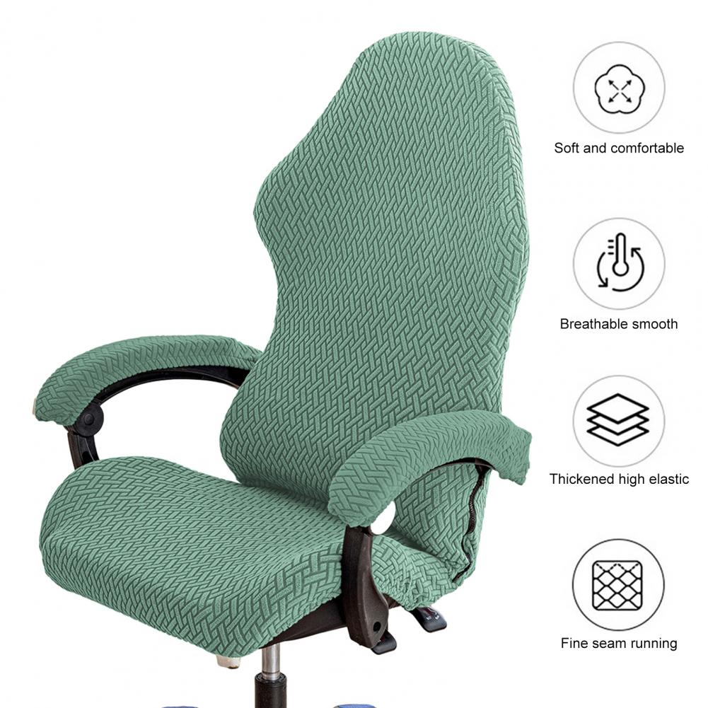 Zipper Chair Cover Durable Gaming Chair Cover Elastic Protection for Armchair Wear-resistant Slipcover with Zipper for Office