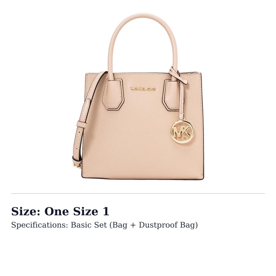 MICHAEL KORS Mercer Cow Leather Handbag, Shoulder Bag, Crossbody Bag Medium Women's Light Yellow 35S1GM9M2L-270