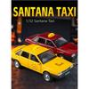 1/32 Volkswagen Santana Такси Металлическая Литая Модель Автомобиля Домашний Декор Коллекционные Предметы Миниатюрный Высокодетализированный Транспорт Праздничный Подарок