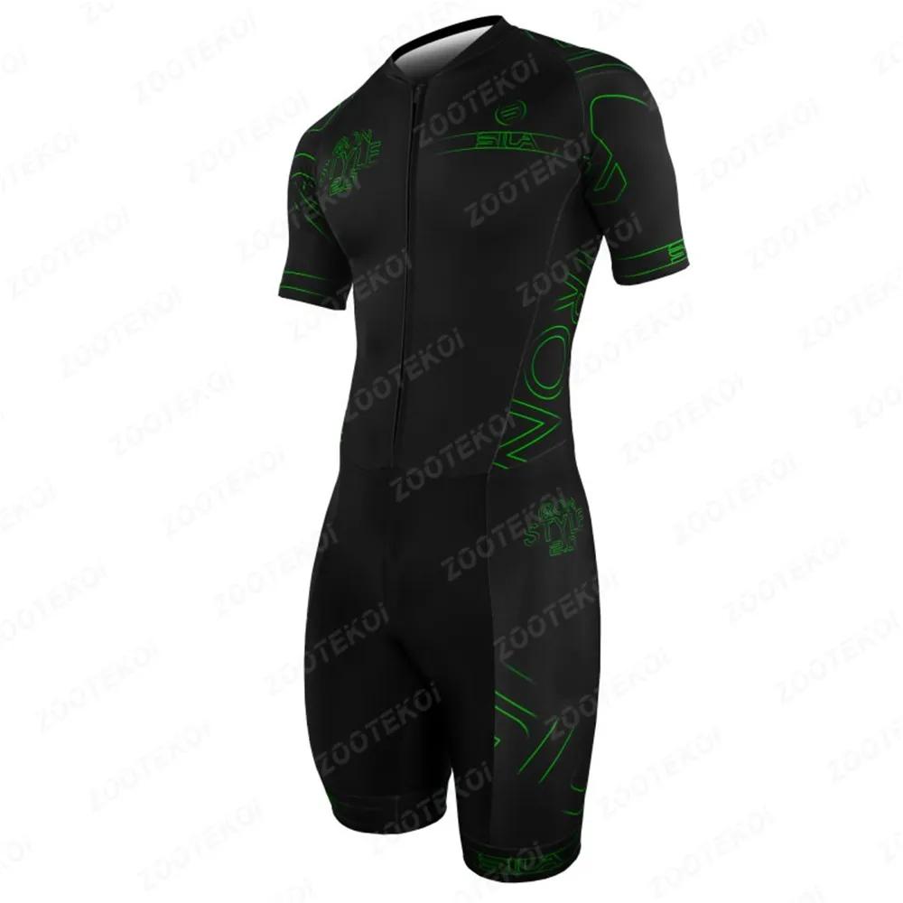 Мужская велосипедная майка Sila Спортивный костюм для триатлона Tri Suit Ciclismo Роликовые коньки Speed Skating Костюм Летний Велосипед MTB Командная гоночная одежда