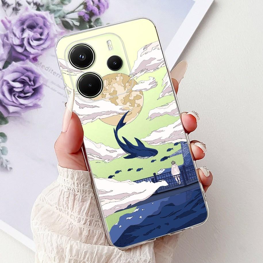 Силиконовый чехол для Xiaomi Redmi Note 14 4G EU 2025, чехол, крутой Лев Леопард Дракон Животные, мягкий тонкий чехол для Note14 4G EU, чехол