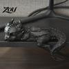 Shelf Display Ornament Sleeping Dragon Bookshelf Decor, Book Nook Figurine, Gothic Resin Statue Fantasy Booksitter Ornament, Desk Bookend for