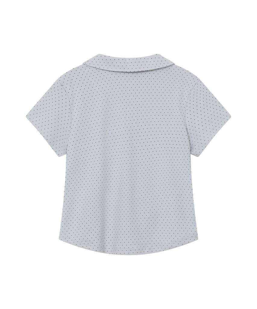 BAUF Round Collar T-Shirt [Dot Gray]