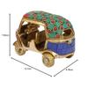 Brass Auto Rickshaw Multicolor Gemstone Handwork Statue Home Decor Fantasy Showpiece Gift.,7.6 X 6.4 Cm