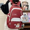 Female New Cartoon Cute Printed Backpack Male Junior High School Students and High School Students Large Capacity Leisure Bag Backpack.