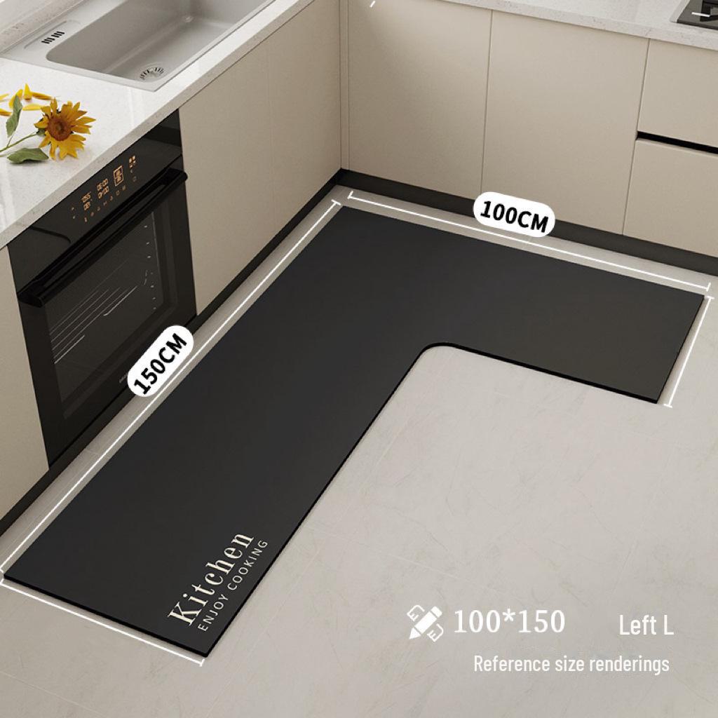 Г-образный абсорбирующий кухонный коврик - мягкий, устойчивый к грязи, простой в уходе, напольный коврик с диатомовой грязью