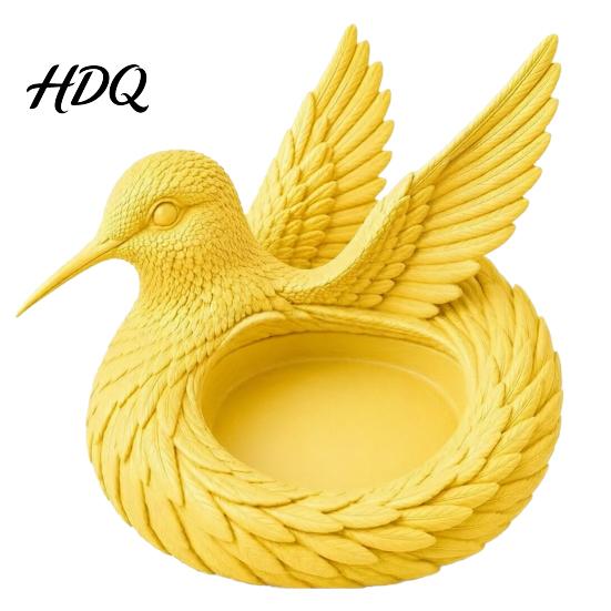 Тарелка для хранения украшений 3D-печать Колибри Лоток Кольца Серьги Ожерелья Организация Современная