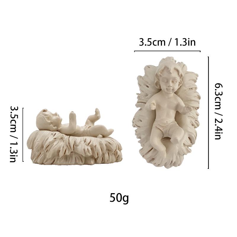 Скульптура имитирующая человеческую фигуру Христос Католицизм Пастух Ангел Смоляные поделки Иисус Домашнее украшение Украшения