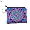 Boho Change Small Coin Purse Mini Wallet Coin Bag Flower Print Pouch Waterproof With Zipper Exquisite Present For Women Girls