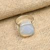 Pretty Milky Opal Gemstone Handmade 925 Sterling Silver Jewelry Ring For Women