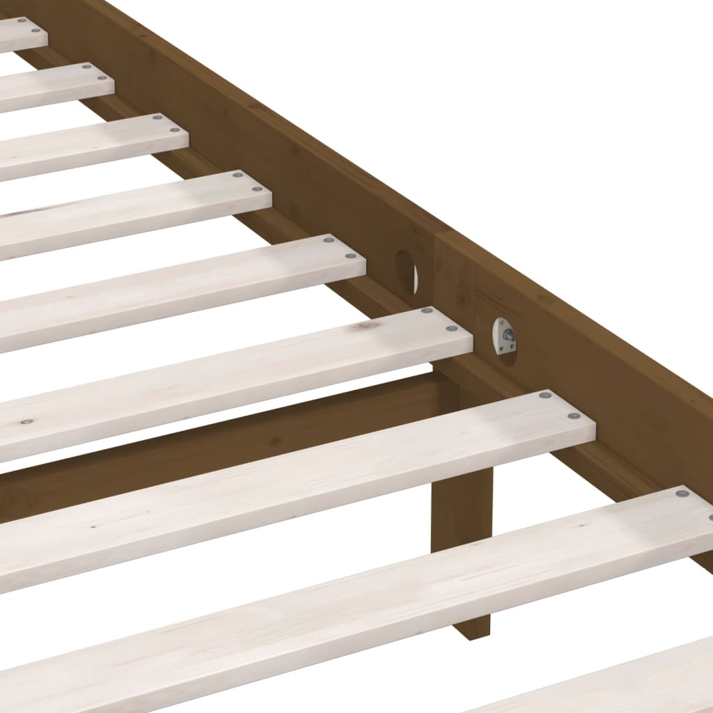 Solid Wood Bed Honey Brown Pine 90 x 190 cm