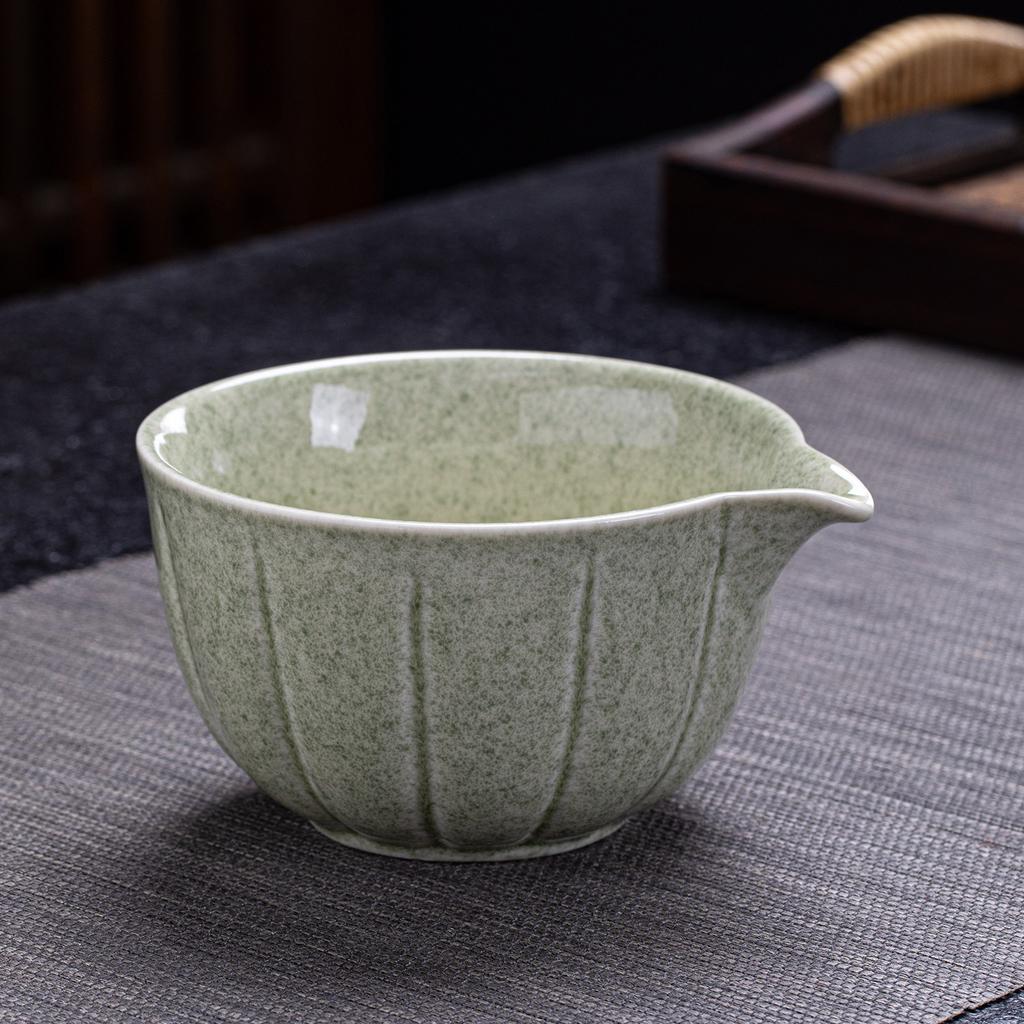 Matcha Grey Green Ceramic Matcha Bowl Large Capacity High Temperature Resistant Tea Salad Soup Bowl Smooth Green Tea Maker Cup