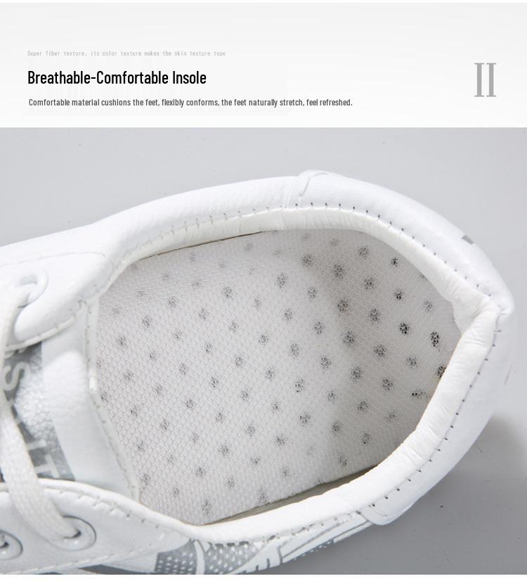 Мужские белые кеды в корейском стиле большого размера