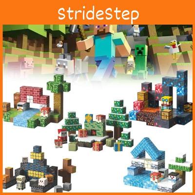 Набор магнитных строительных блоков Minecraft из АБС-пластика для детей и праздничных тем