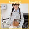 Color Solid Unisex Mini Pu Shell Bags Stitch Detail Children School Outings