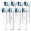 GENKENT Electric Toothbrush Replacement Brush Sets Compatible with Oral Braun Professional Electric Includes Dust Cover 8-Pack Toothbrushes,