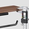 Wall Mounted Storage Organizer Rack Walnut Wood Grain Storage Shelf Toilet Paper Holder  Hotel Room