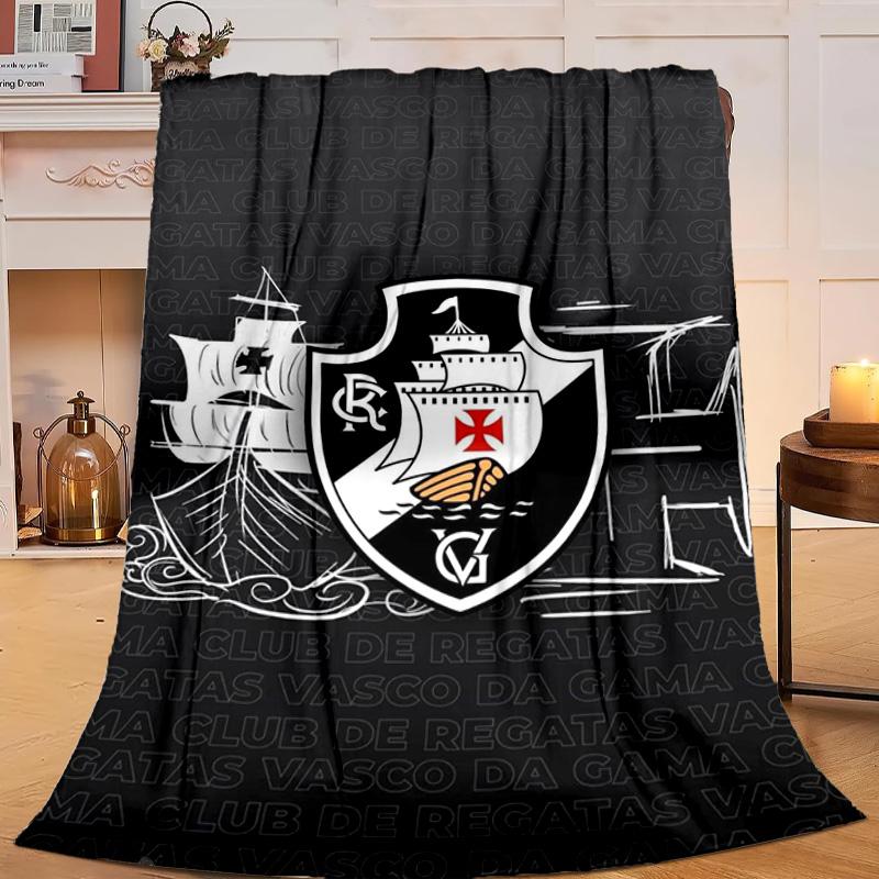 1PC Football Club Emblem Flannel Blanket Gift, Suitable for Both Men And Women, Soft Ideal for Beds And Sofa, Birthday Or Christmas Gift