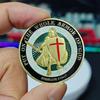 1 шт. Позолоченная сувенирная монета рыцаря-тамплиера, коллекционная подарочная коллекционная памятная монета «Крест Христа»