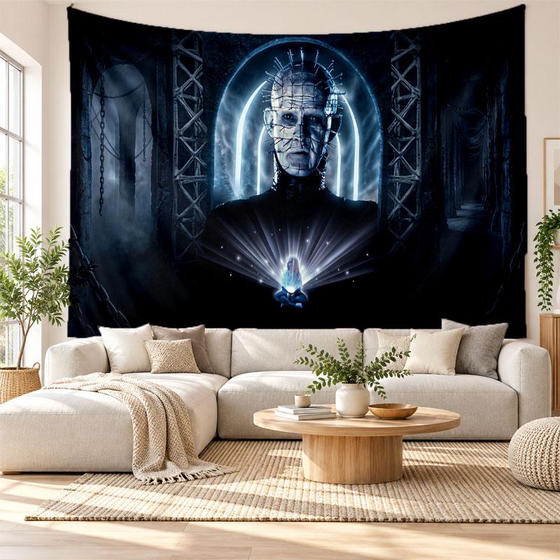 Hellraiser Pinhead Wall Tapestry Home Decor Hanging Cloth Art Background Tapestry for Bedroom