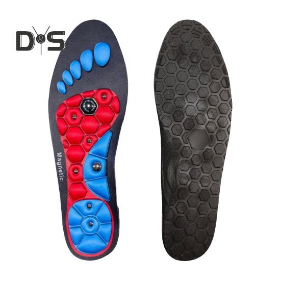 1 Pair Acupressure Foot Insoles for Men Women Orthopedic Gel Comfort Magnetic Shoe Inserts with Foot Magnets Magnetic Technology Arch Support Insole
