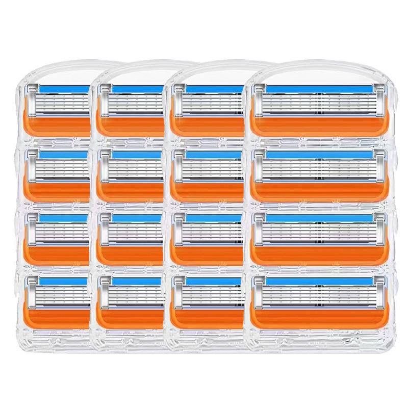 Оранжевая универсальная бритва с 5 лезвиями - Пятислойная ручная бритва