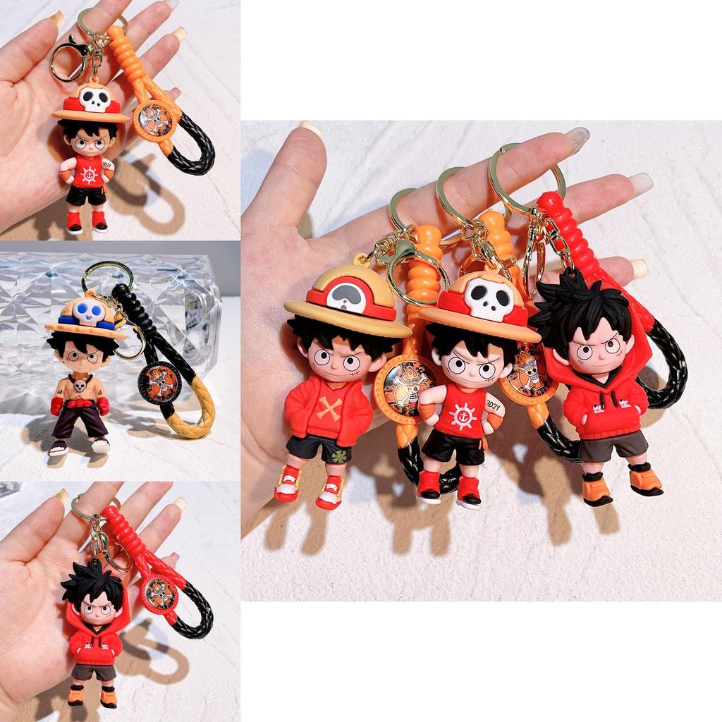 Unique Anime Keychain Dragon Ball And One Piece Luffy Hoodie Collectible Gift