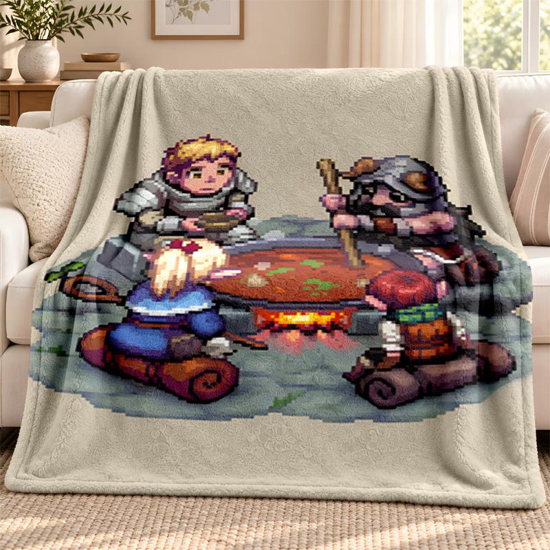 Delicious in Dungeon blanket Flannel Blanket Soft Cozy Plush Throw for Sofa Bed Lightweight Home Decoration Outdoor camping