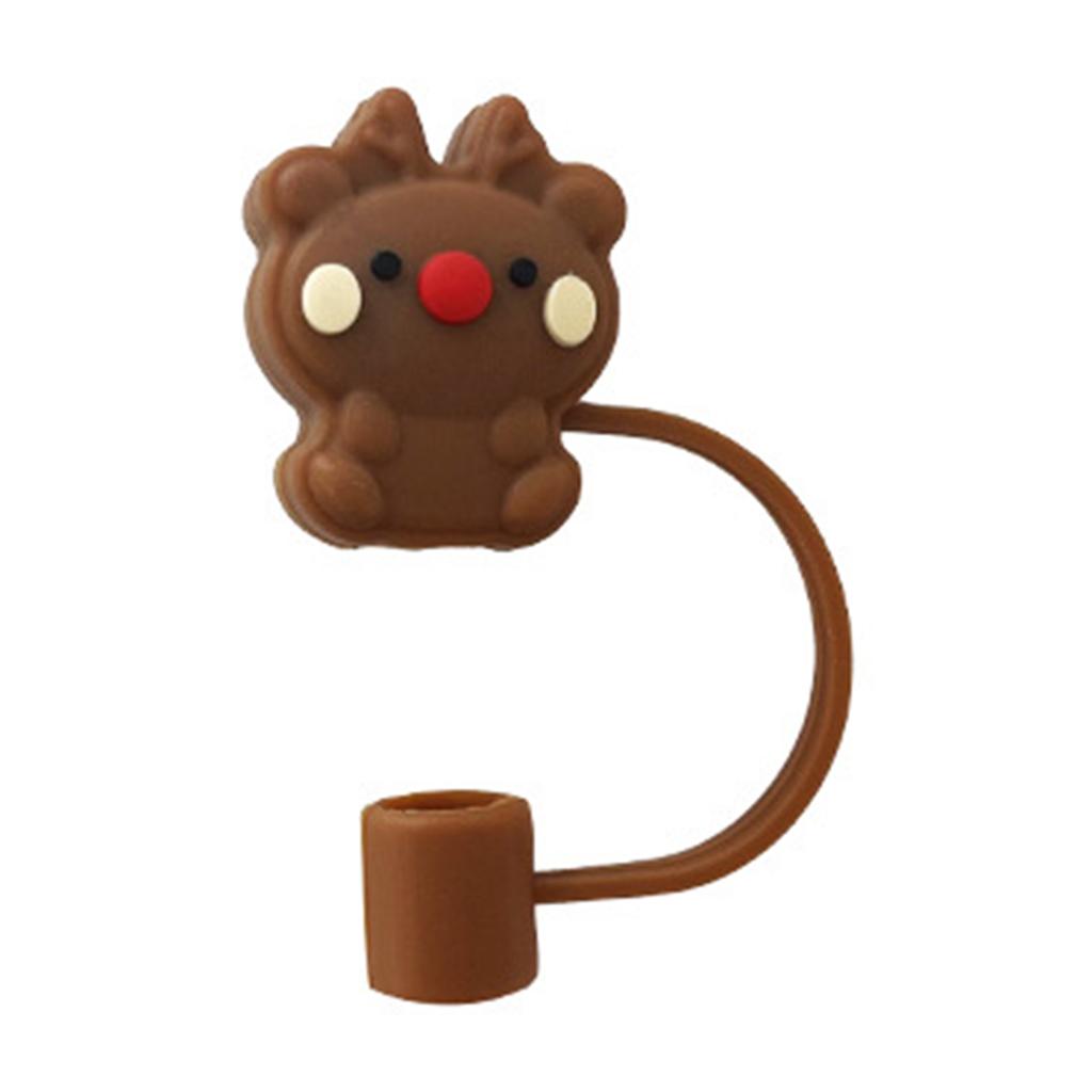 10mm Christmas Straw Cover Cap Dust-Proof Reusable Straw Tips Lids for Stanley Cup Straw Topper Compatible with 30&40 Oz Tumbler