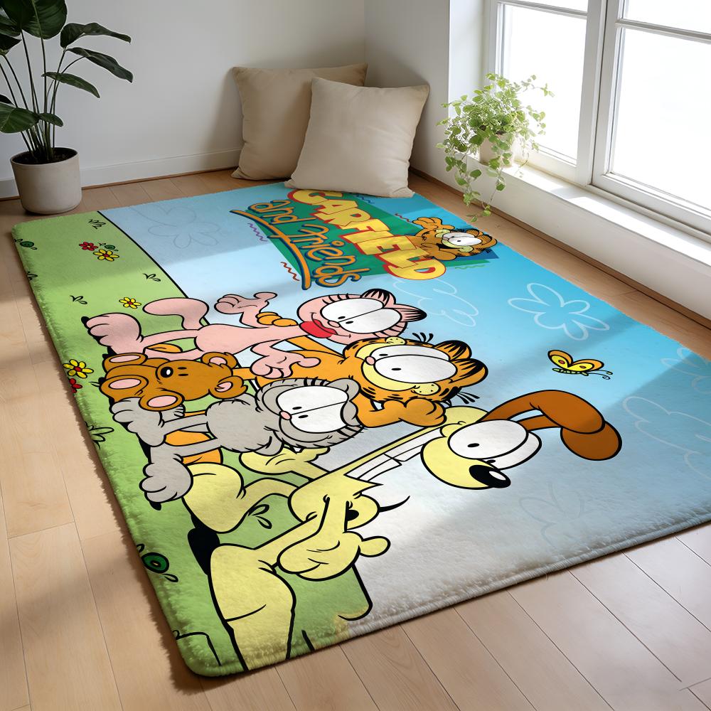Floor Mat Soft Flannel Rug Non Slip Absorbent Mat for Bathroom Bedroom Home Decor A G G Garfield