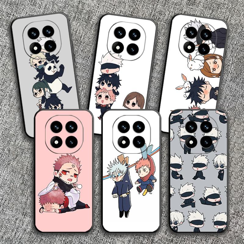 Cartoon Cute JUJUSU Anime Soft Phone Case for Xiaomi Redmi Note 12 13 14 15 Pro Plus 11 12S 11S 11T 10 4G Black Cover Back Shell