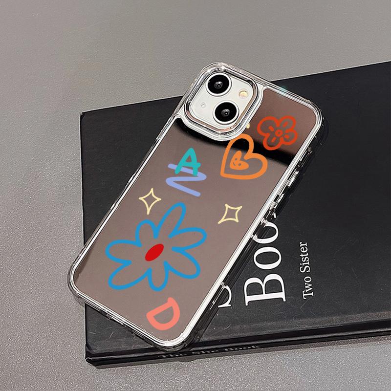 Чехлы для мобильных телефонов iPhone 11 13 XR 15 Pro Max 12 14 Pro Max Чехол iPhone 16 XS Max Зеркальный защитный чехол Зеркальный Изысканный мультяшный водонепроницаемый