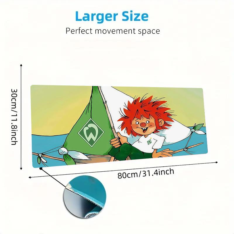 Pumuckl Print  Cushion Non-slip Laptop Tablet Big Mousepad XXL Mat Mini PC Playmat With Lock edge