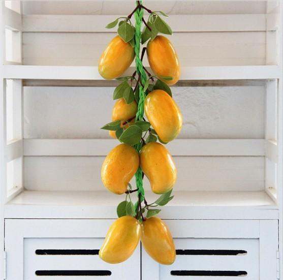 Fruit And Vegetable Decorative String Set For Restaurant Wall Decor With Colorful Artificial Veggies And Fruits