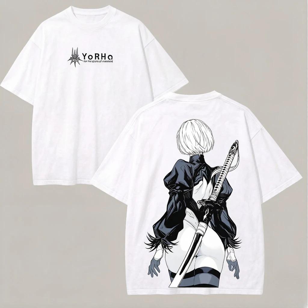 Футболка для фанатов аниме NieR Унисекс Уникальная одежда Идеально для энтузиастов аниме Высококачественная одежда Самый продаваемый продукт