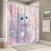 Очаровательная Розовая Кошечка - Занавеска для Душа, Водостойкая, Легко Чистится, Добавит Сладкий и Игривый Штрих к Декору Вашей Ванной Комнаты