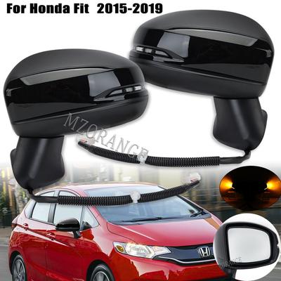 5-контактное боковое зеркало для HONDA FIT JAZZ 2015-2019 MK4 GF GK, лампа на крыло двери автомобиля, ручная складная линза зеркала заднего вида в сборе
