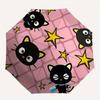 1pc Black Cat Stars Automatic Open/close Umbrella, 8-Rib sturdy structure, Portable Travel Umbrella, Parties, Everyday Use, 11109