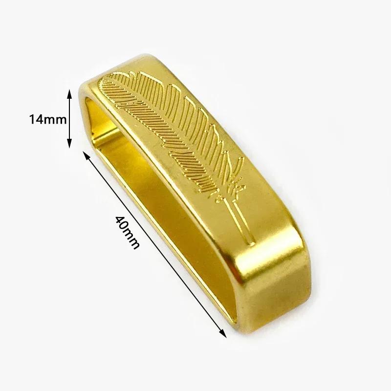 Deepeel 35/40 мм Пряжка для мужского ремня из чистой меди Металлическая пряжка-петля для поясного ремня из цельной латуни Аксессуары для мужских ремней DIY Кожаные поделки