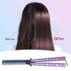 1pc Foldable Comb Stainless Steel Practice Training Butterfly Knife Comb Beard & Moustache Brushes Hairdressing Styling Tool