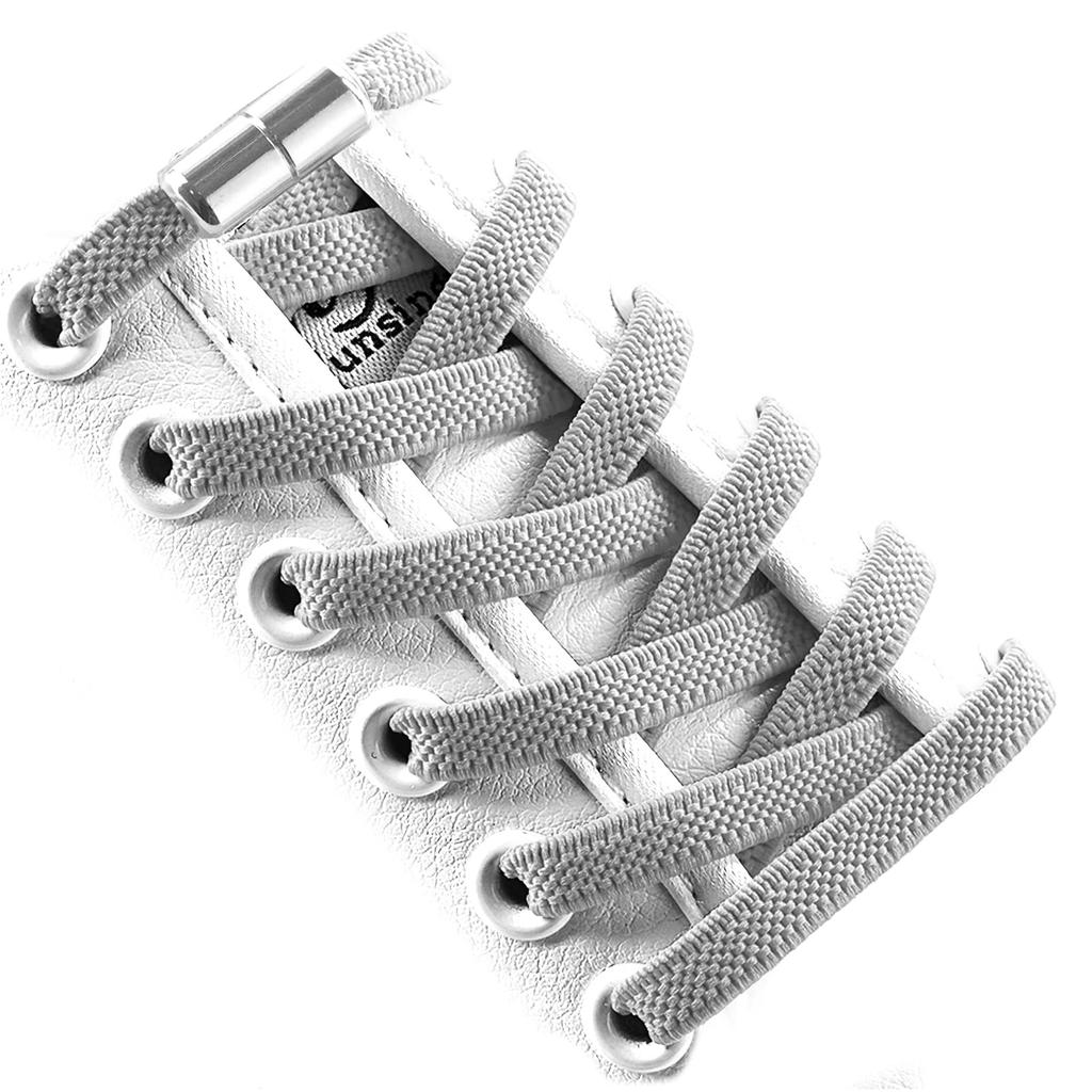 Эластичные шнурки для обуви без завязок с замком, без завязок, один размер подходит для всех детей и взрослых, спортивные плоские шнурки