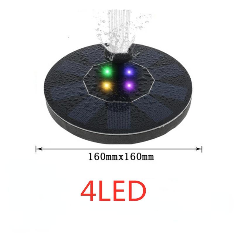 Водонепроницаемый солнечный фонтан со светодиодной подсветкой 3 Вт, 7,48/6,3 дюйма, солнечная панель, фонтан для купания с птицами, красочные 6/4 фонари, плавательный насос, плавающий солнечный фонтан