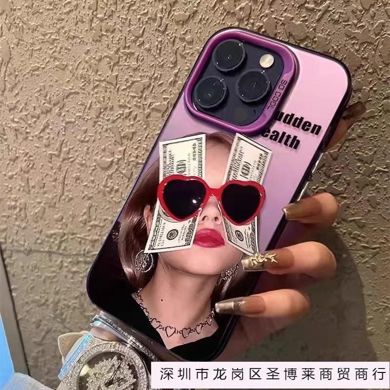 Новый европейский и американский чехол для мобильного телефона iphone16 Apple 15promax/14 креативный 13pro12 солнцезащитные очки 11xr
