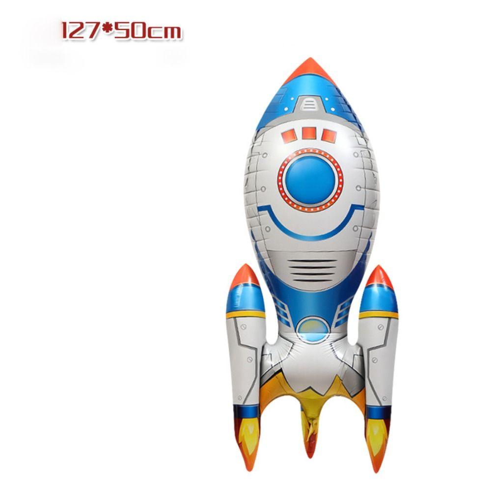 Мультфильм космонавт ракета воздушные шары из фольги 4D воздушный шар из алюминиевой пленки детский день рождения