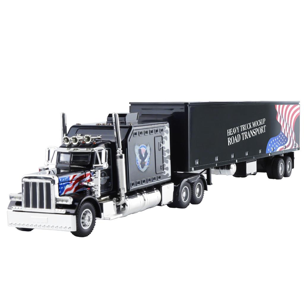 AAZW1 1:24 Peterbilt 389 Американский Тяжелый Грузовик Металлическая Модель Машины Литая Модель Транспортного Средства Звук Свет Подарок Коллекционный Дисплей